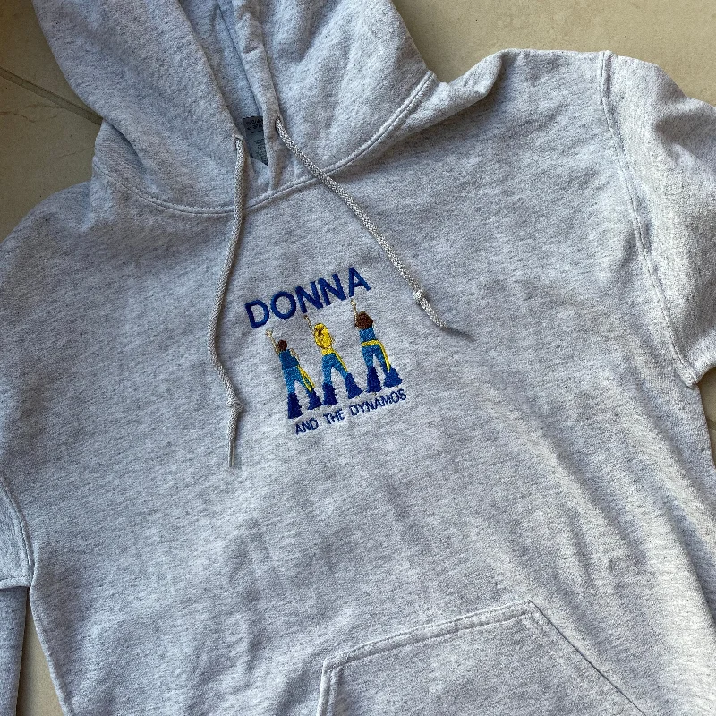 hoodie with fun patterns and graphics -Donna and the dynamos Embroidered Hoodie