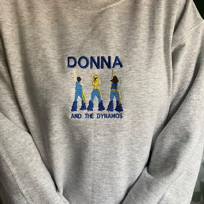 hoodie with fun colors and designs -Donna and the Dynamos Embroidered Sweatshirt