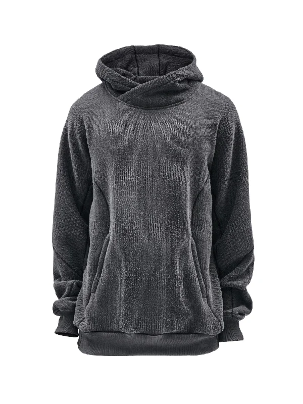 hoodie for laid-back, stylish outfits -ehitu hoodie cold dyed grey