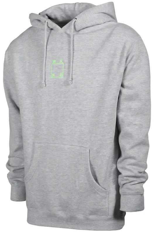 hoodie for staying stylish and cozy -WKND Embroidered Logo Hoodie | Heather Grey