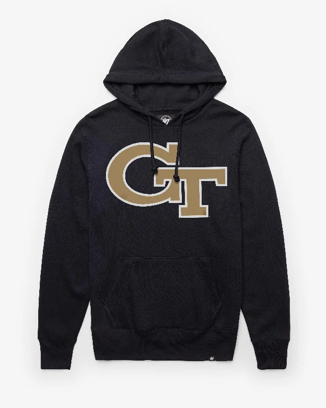 hoodie with stylish front pocket -GEORGIA TECH YELLOW JACKETS IMPRINT '47 HEADLINE HOOD