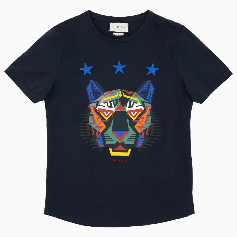 fun graphic short sleeve t-shirt -Men's Tiger Star Short Sleeves T Shirt