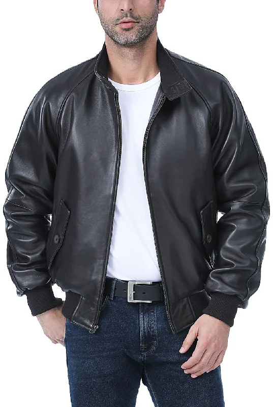 men’s military-style jacket-Landing Leathers Men WWII Leather Bomber Jacket