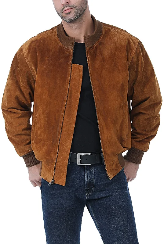 lightweight performance jacket for outdoor sports-Landing Leathers Men WWII Suede Leather Tanker Jacket