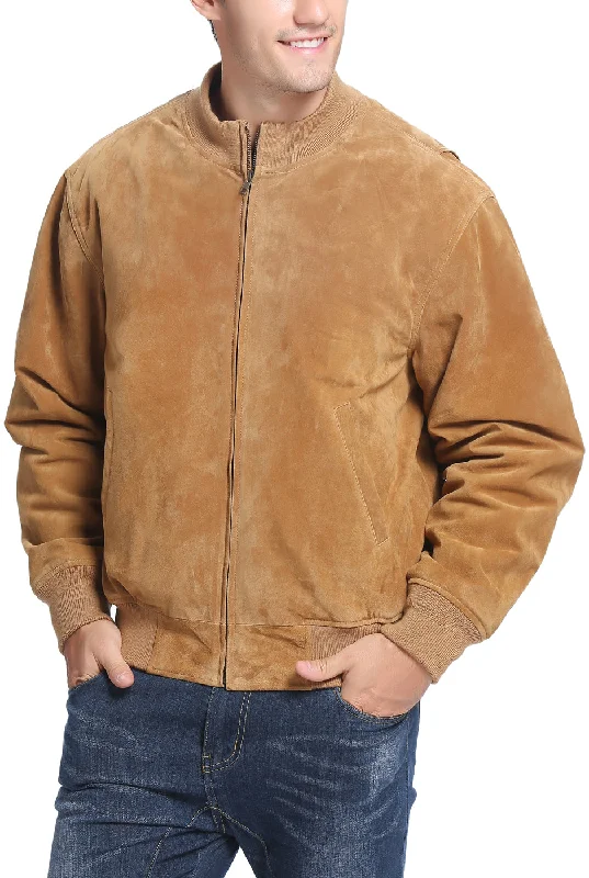 stylish insulated jacket for hiking-Landing Leathers Men WWII Suede Leather Tanker Jacket