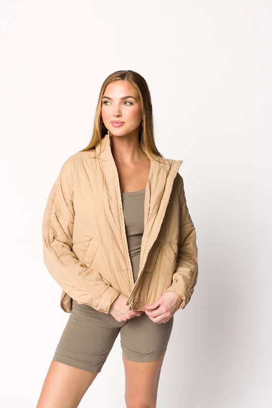 high-performance insulated jacket-Layla Puffer Jacket in Oat