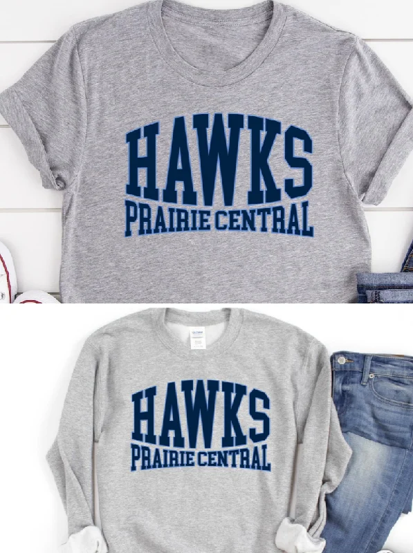 hoodie for an effortless yet trendy look -HAWKS Mascot Graphic Sweatshirt/Tee (Multiple Options)