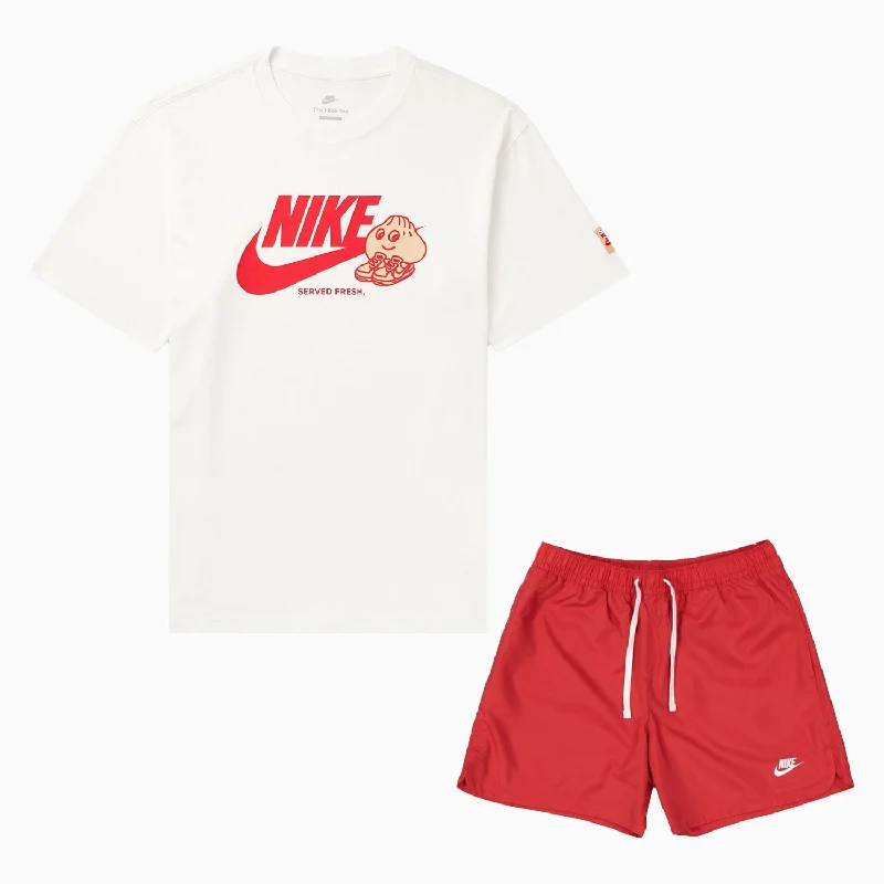 athletic short sleeve t-shirt for outdoor sports -Men's Nike Sportswear Max90 T-Shirt And Shorts Outfit