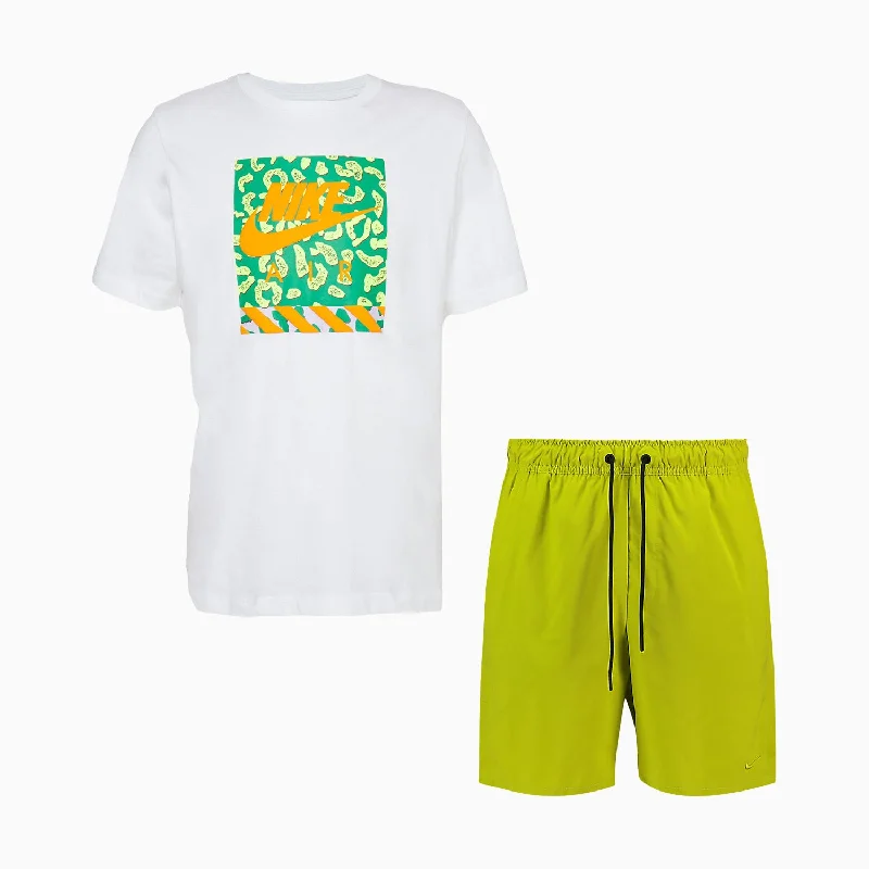 colorful short sleeve t-shirt for men -Men's Nike Sportswear T Shirt And Shorts Outfit