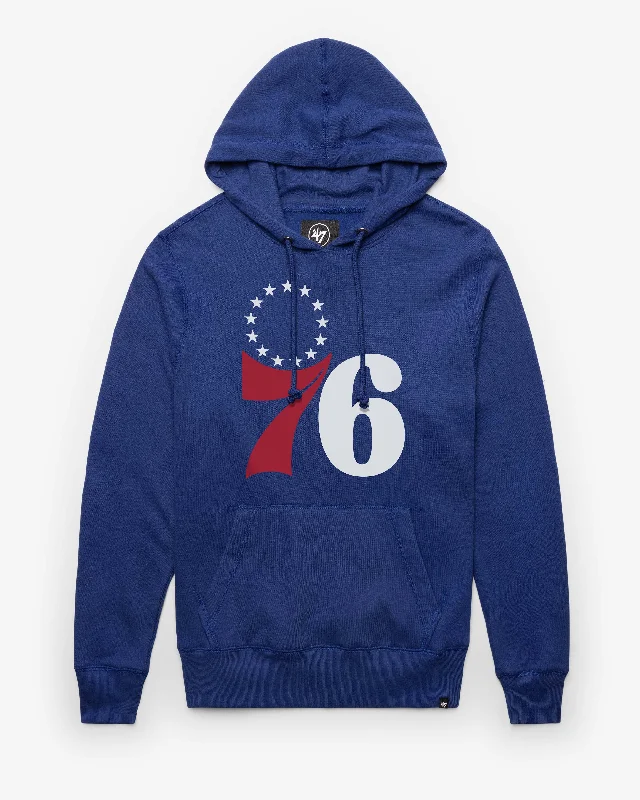 hoodie for active wear -PHILADELPHIA 76ERS IMPRINT '47 HEADLINE HOOD