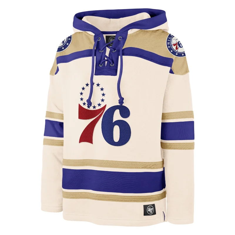 hoodie with fun and colorful designs -PHILADELPHIA 76ERS SUPERIOR '47 LACER HOOD