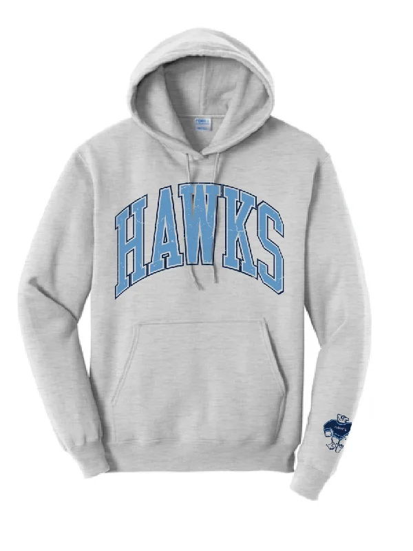 hoodie with graphic elements for men -Pre-Order Vintage Hawks Fleece Lined Hoodie