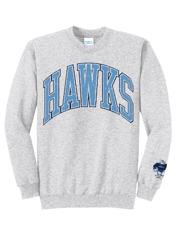 hoodie with fun designs for men -Vintage Hawks Fleece Lined Sweatshirt