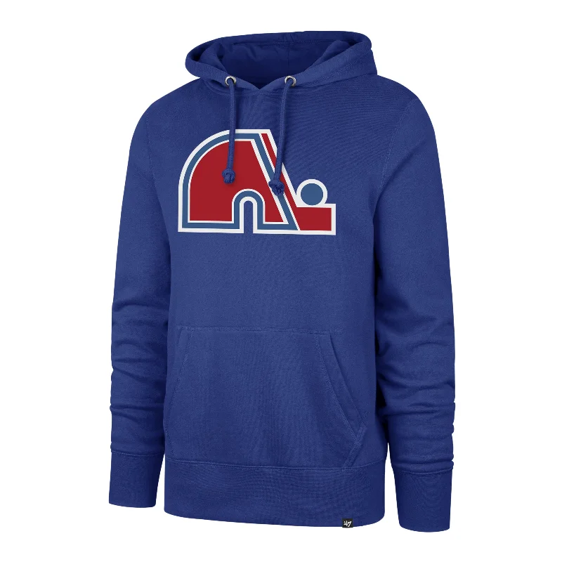 hoodie for staying warm outdoors -QUEBEC NORDIQUES VINTAGE IMPRINT '47 HEADLINE HOOD