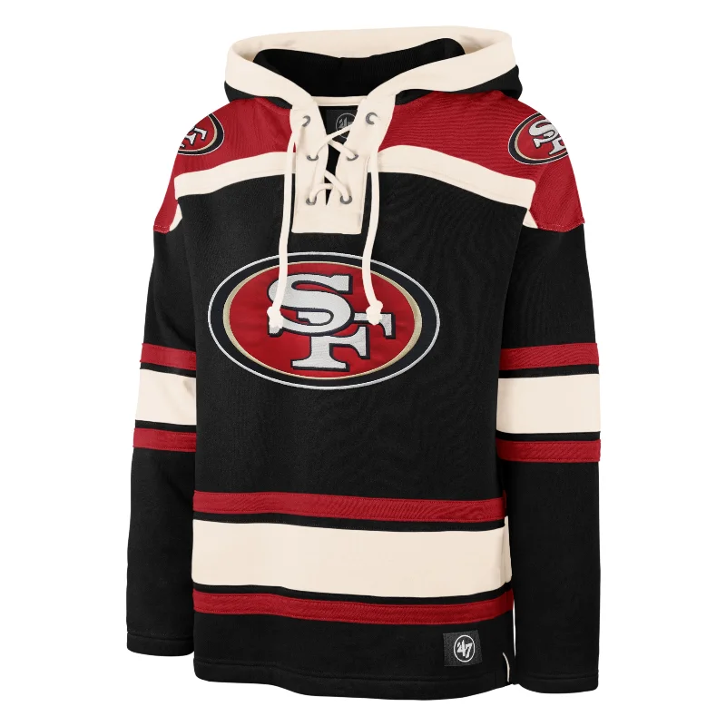 hoodie with premium cotton material -SAN FRANCISCO 49ERS SUPERIOR '47 LACER HOOD