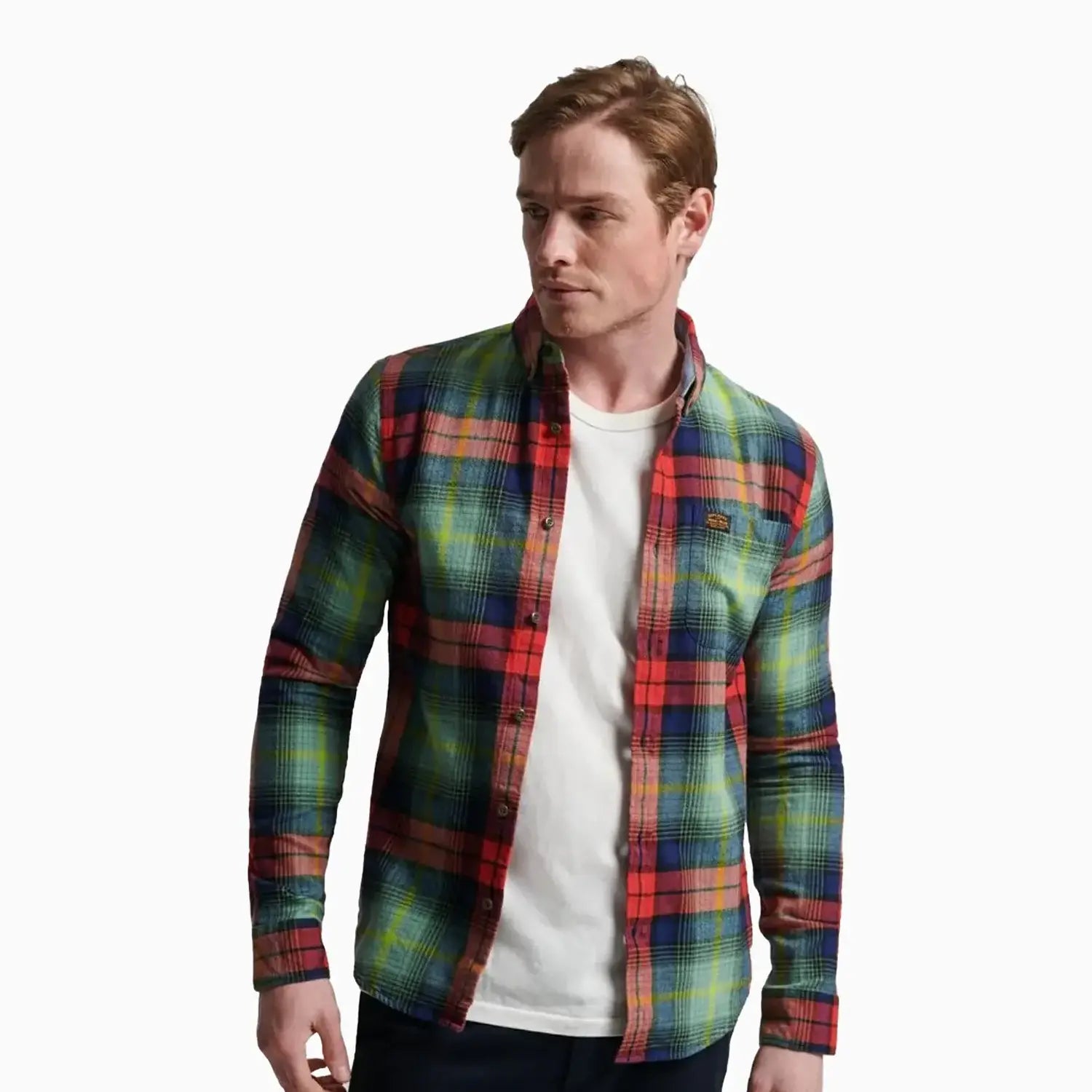 comfortable cotton short sleeve shirt -Men's Organic Cotton Vintage Lumberjack Shirt