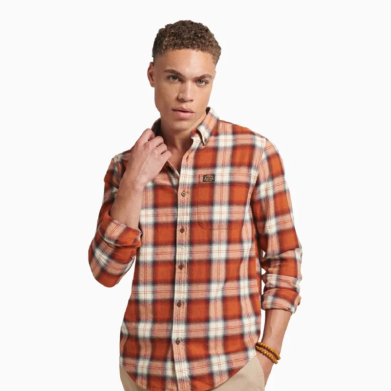 short sleeve denim shirt -Men's Vintage Lumberjack Shirt