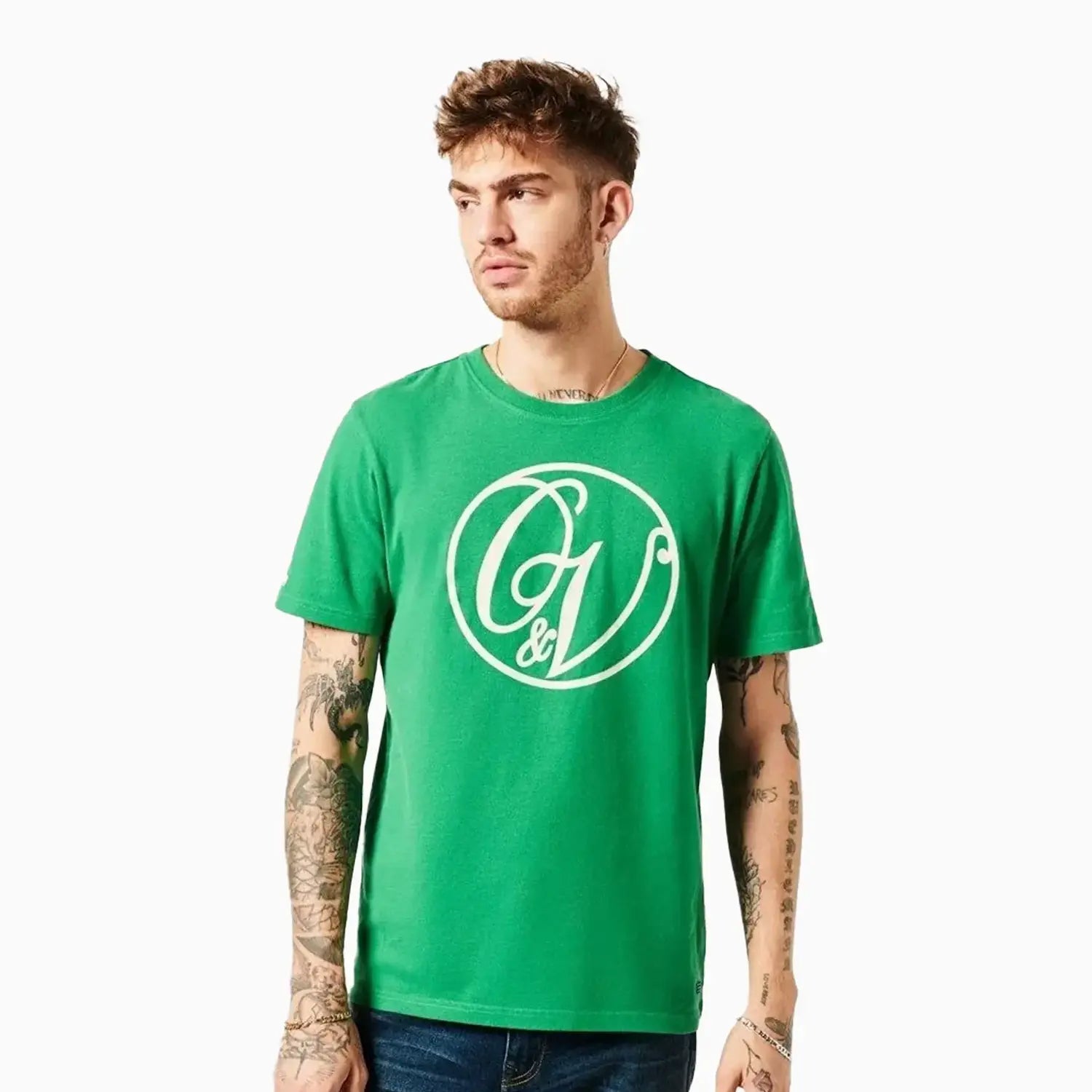 casual short sleeve shirt for laid-back style -Men's Vintage Monogram T Shirt