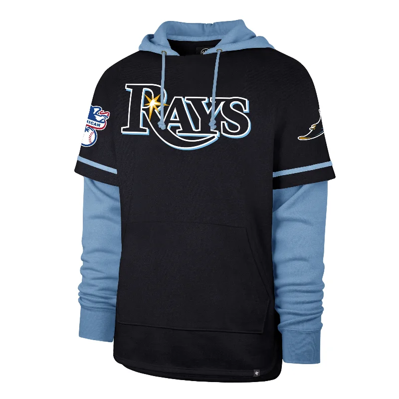 hoodie with sporty feel and look -TAMPA BAY RAYS TRIFECTA '47 SHORTSTOP PULLOVER HOOD