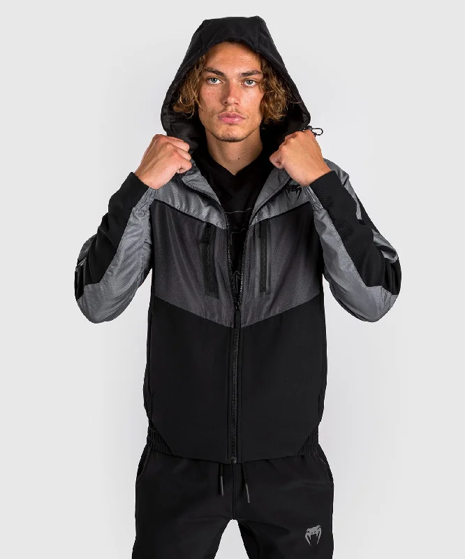 insulated jacket with high-tech fabric-Venum Laser 3.0 Track Jacket - Black/Grey