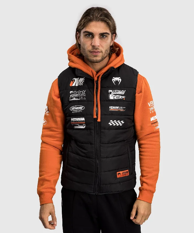 insulated jacket for cool fall weather-Venum Motorsport Down Jacket - Deep Black