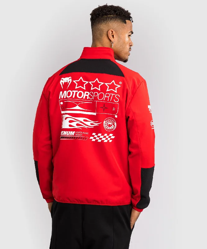 warm jacket with fur for winter-Venum Motorsport Softshell Jacket - Racer Red