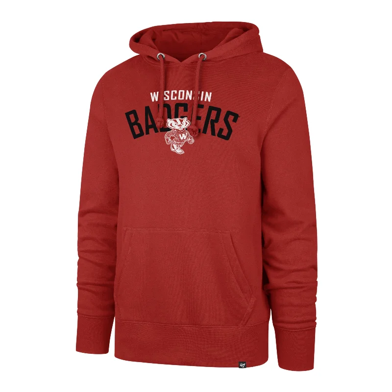 hoodie with a loose, comfy fit -WISCONSIN BADGERS VINTAGE OUTRUSH '47 HEADLINE HOOD