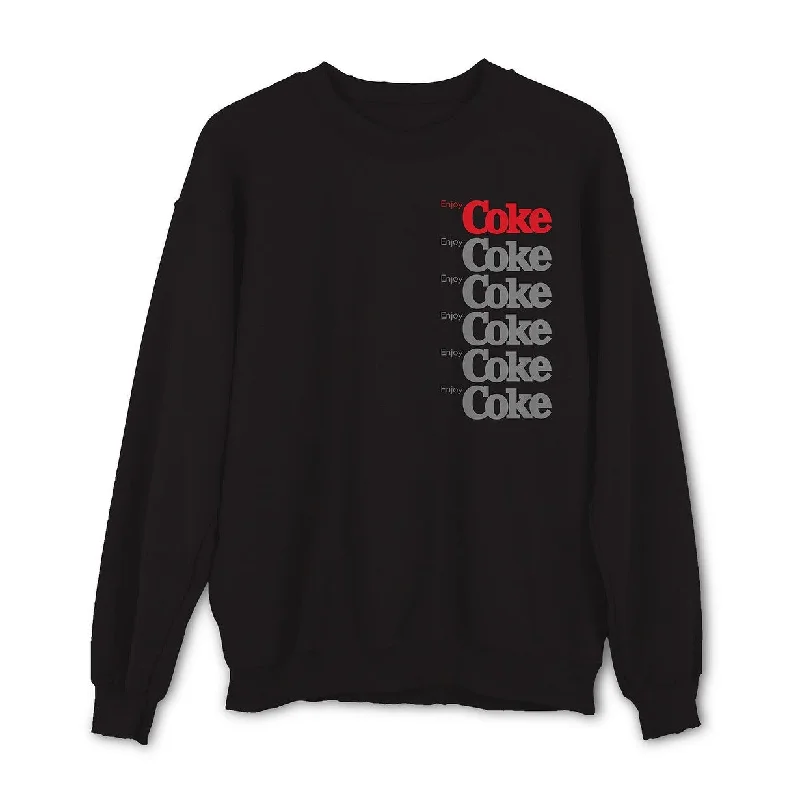 cozy knit sweater for winter wear-Coke Men's Graphic Sweatshirt Black Size Small