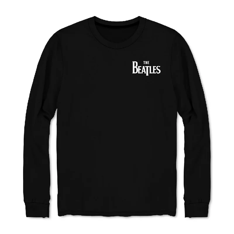 knitted sweater with statement sleeves-Hybrid Men's BeatlesLong-Sleeve Let It Be Band T-Shirt Black Size M