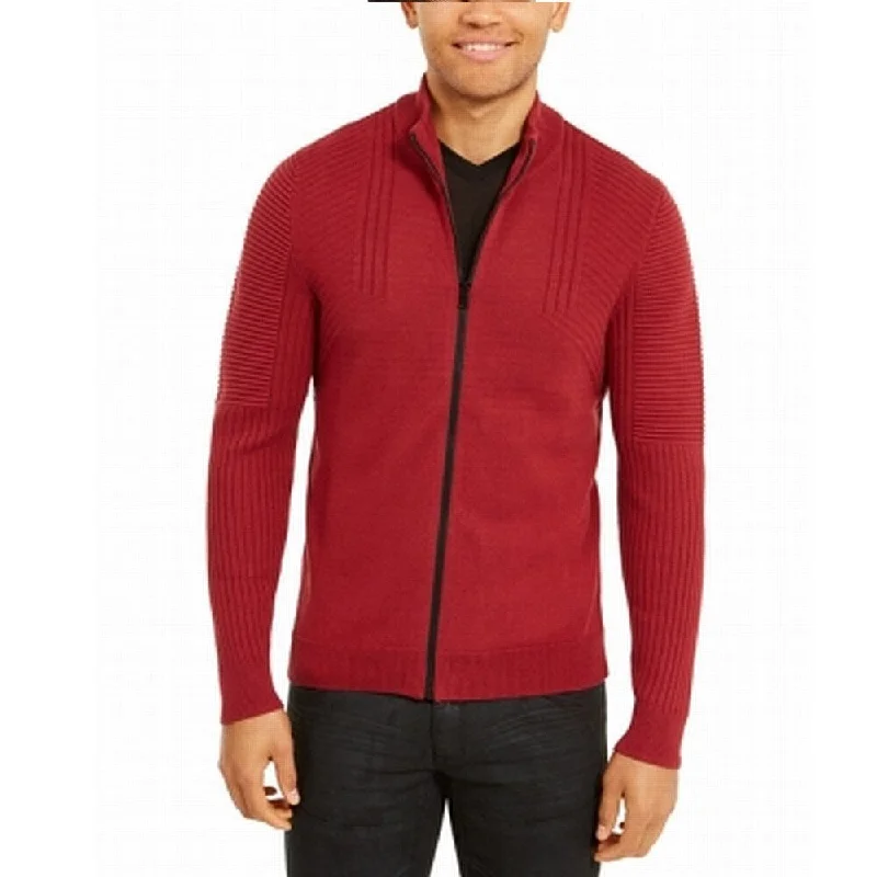 soft sweater for cold weather relaxation-INC International Concepts Men's Samuel Zip-Front Cardigan Size Extra Small