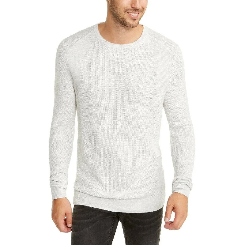 light cashmere sweater for chic layering-INC International Concepts Men's Sway Textured Knit Sweater Gray Size X-Small