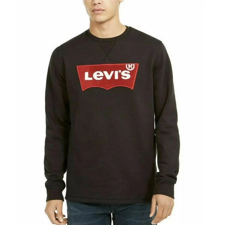 cozy wool sweater for stylish wear-Levi's Men's Logo Graphic Crewneck Sweatshirt Red Size 2 Extra Large - XXL