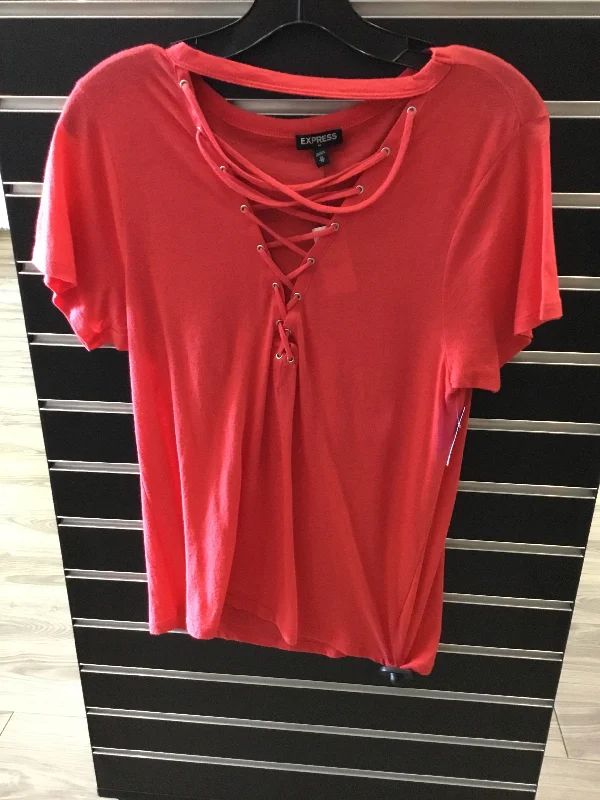 plus size short sleeve t-shirt -Top Short Sleeve Basic By Express  Size: Xs