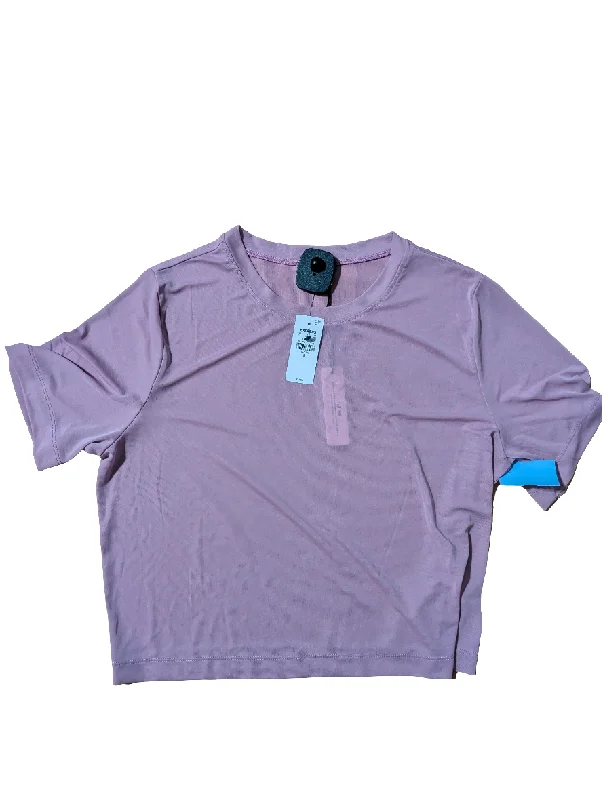 professional short sleeve shirt for work -Top Short Sleeve By Express In Purple, Size: S