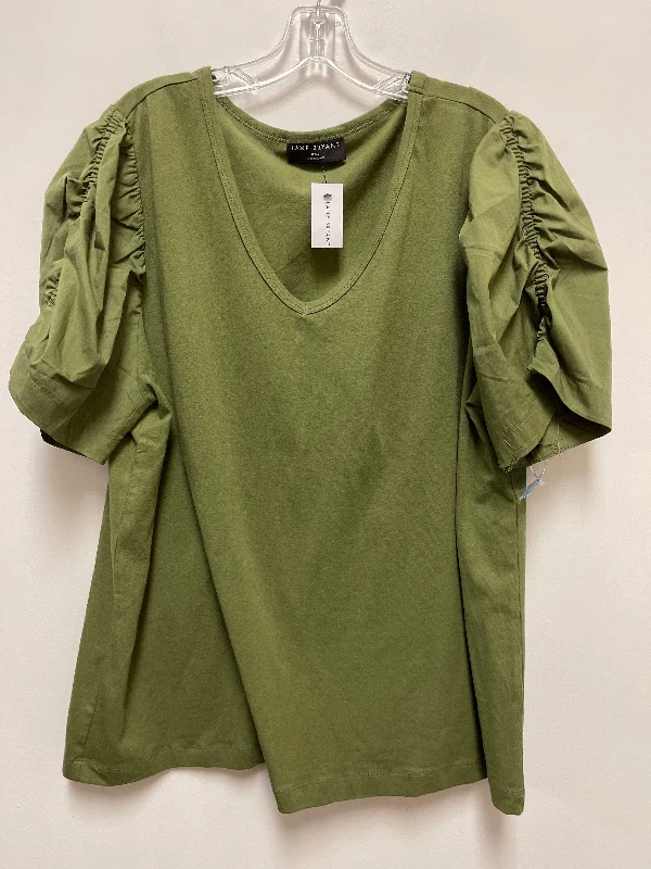 slim-fit short sleeve t-shirt for women -Top Short Sleeve By Lane Bryant In Green, Size: 2x