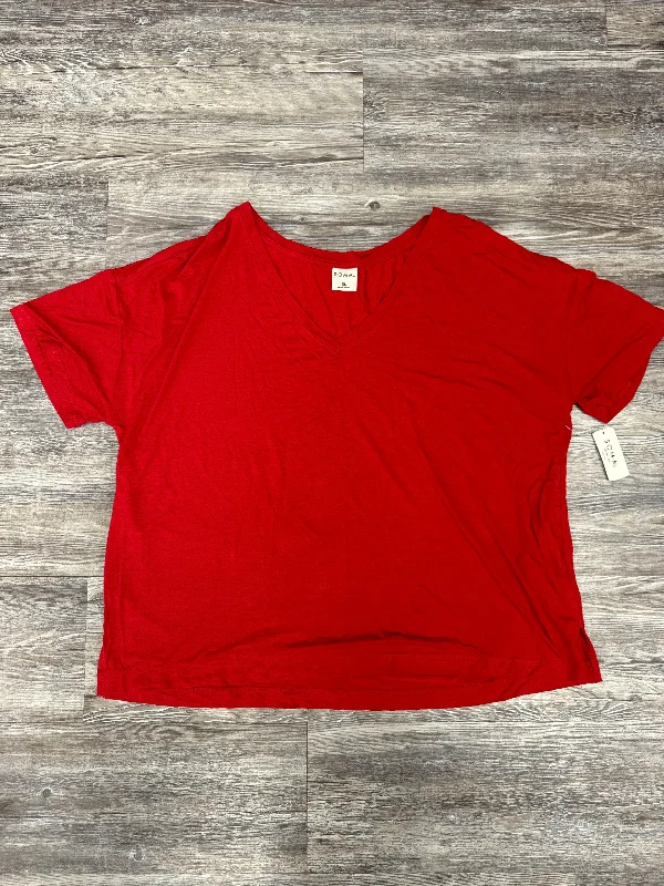 basic short sleeve t-shirt -Top Short Sleeve By Soma In Red, Size: Xl