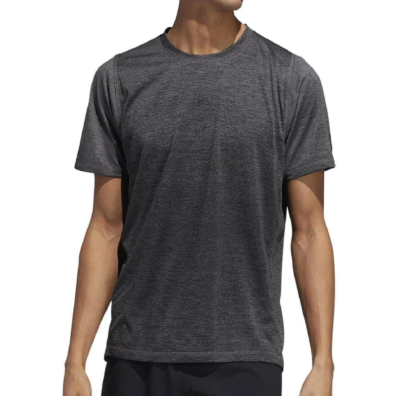 short sleeve t-shirt for outdoor activities -adidas Freelift 360 Gradient Graphic Short Sleeve Mens Training Top - Grey