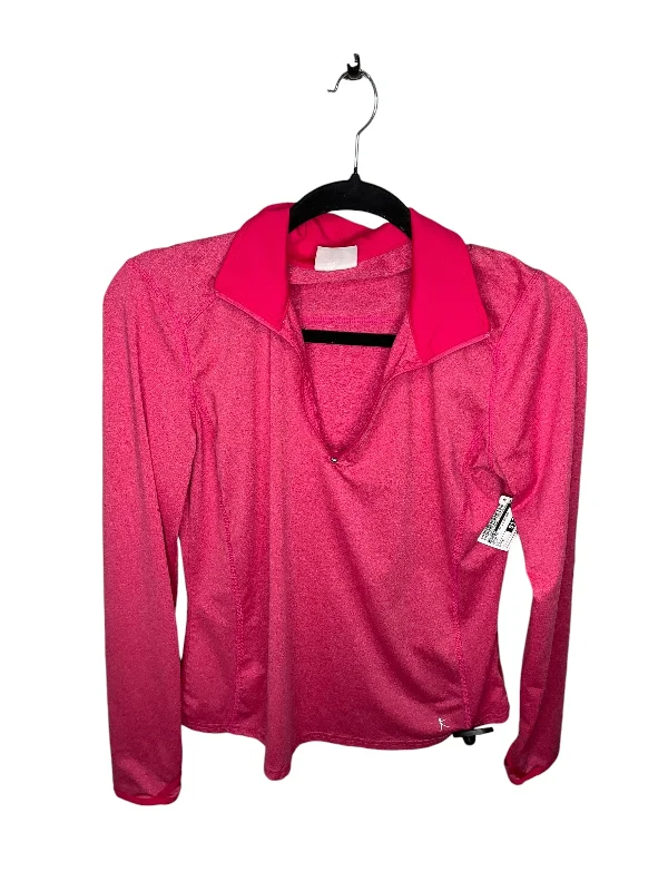 soft cotton short sleeve shirt for kids -Athletic Top Long Sleeve Collar By Danskin In Pink, Size: S