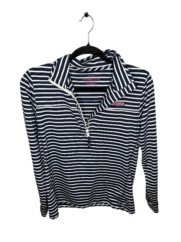 comfortable short sleeve shirt for work -Athletic Top Long Sleeve Collar By Vineyard Vines In Striped Pattern, Size: Xs