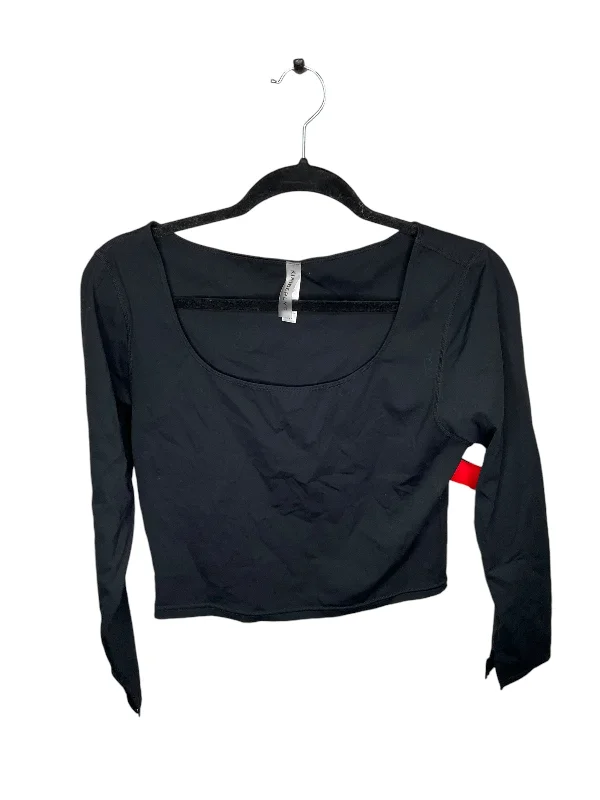 relaxed short sleeve shirt for work -Athletic Top Long Sleeve Crewneck By Cmc In Black, Size: 1x