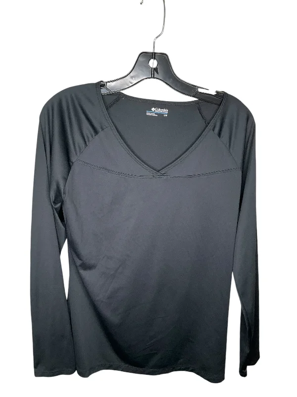 breathable cotton short sleeve t-shirt -Athletic Top Long Sleeve Crewneck By Columbia In Black, Size: L