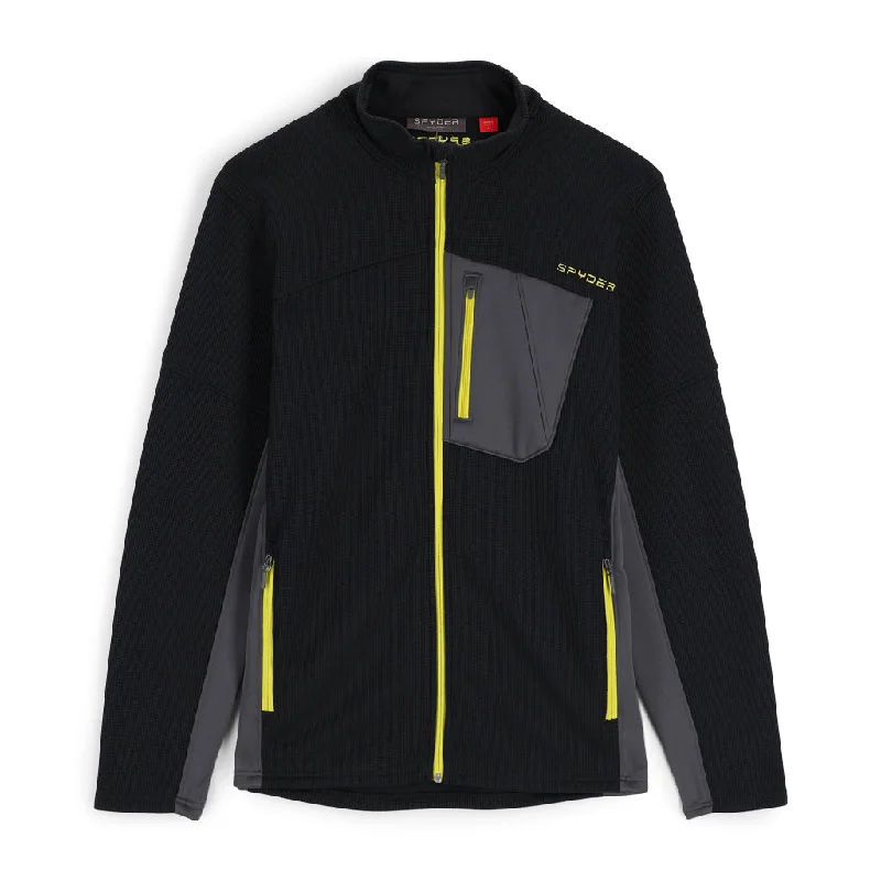 colorful short sleeve shirt for vacation -Mens Bandit Full Zip - Black Citron (2022)