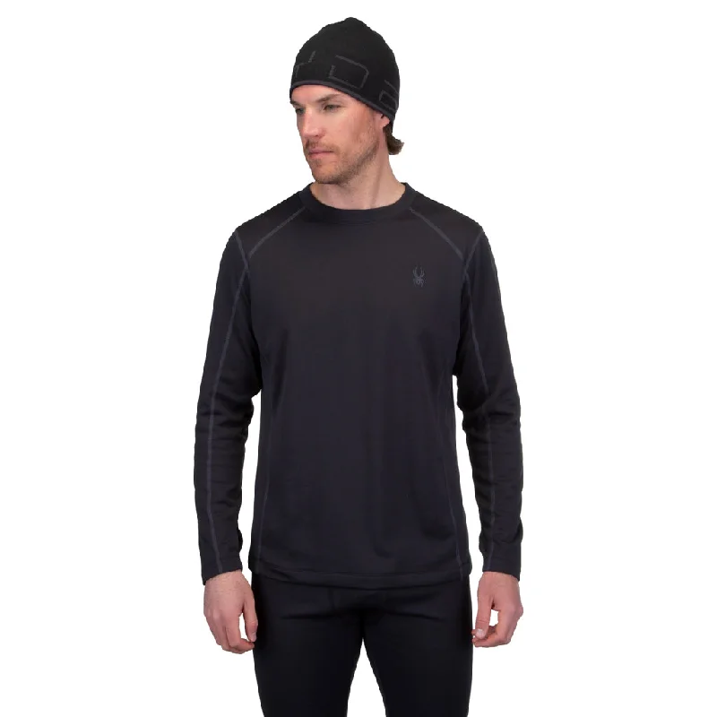 stylish men’s short sleeve polo shirt -Mens Performance Baselayer Crew - Black