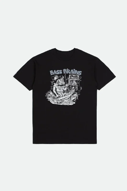 high-end short sleeve shirt for casual events -Bass Brains Monster S/S Standard Tee - Black