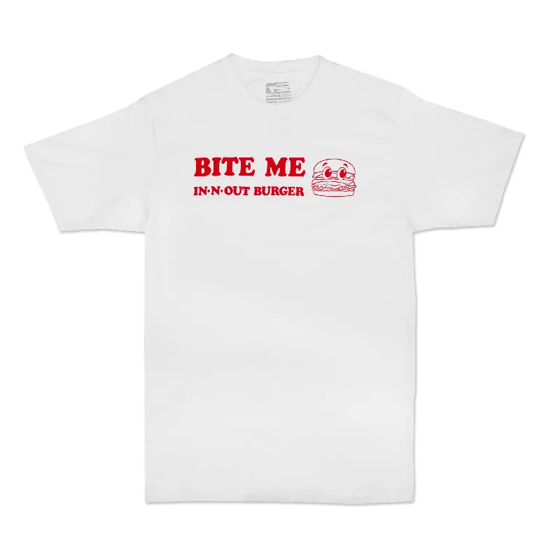 lightweight graphic short sleeve shirt -Bite Me T-Shirt White