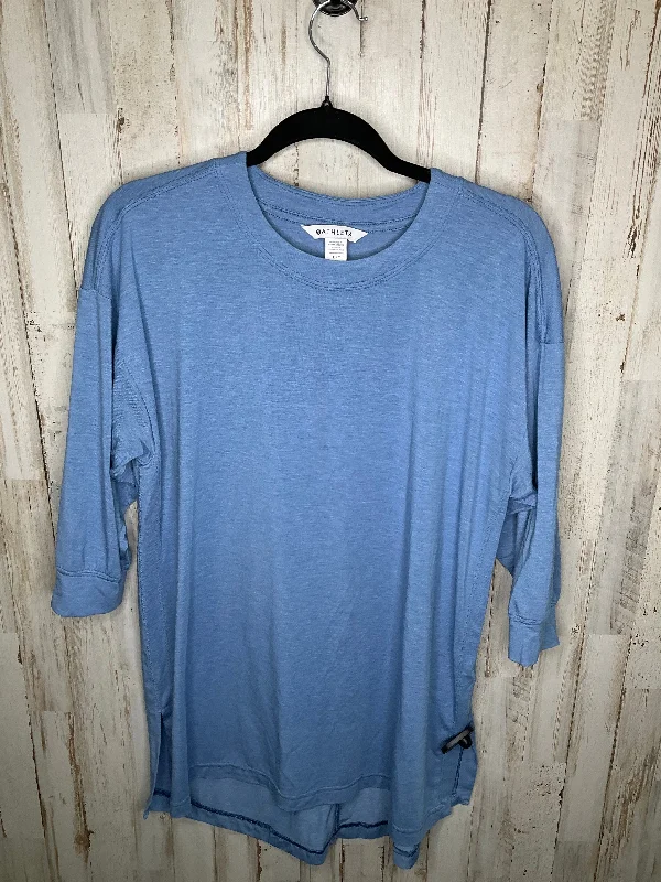 printed short sleeve t-shirt for men -Blue Athletic Top Long Sleeve Crewneck Athleta, Size S