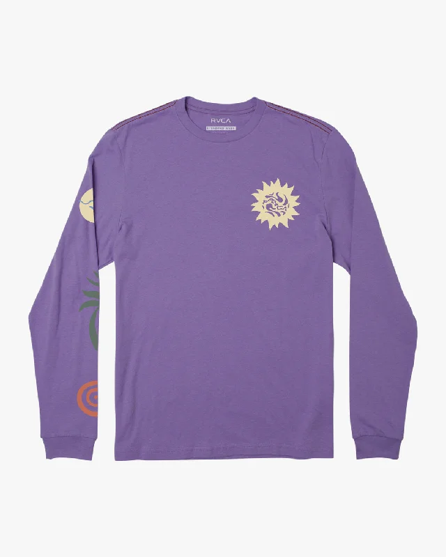 long sleeve to short sleeve t-shirt -Breeze Long Sleeve Tee - Dusty Grape