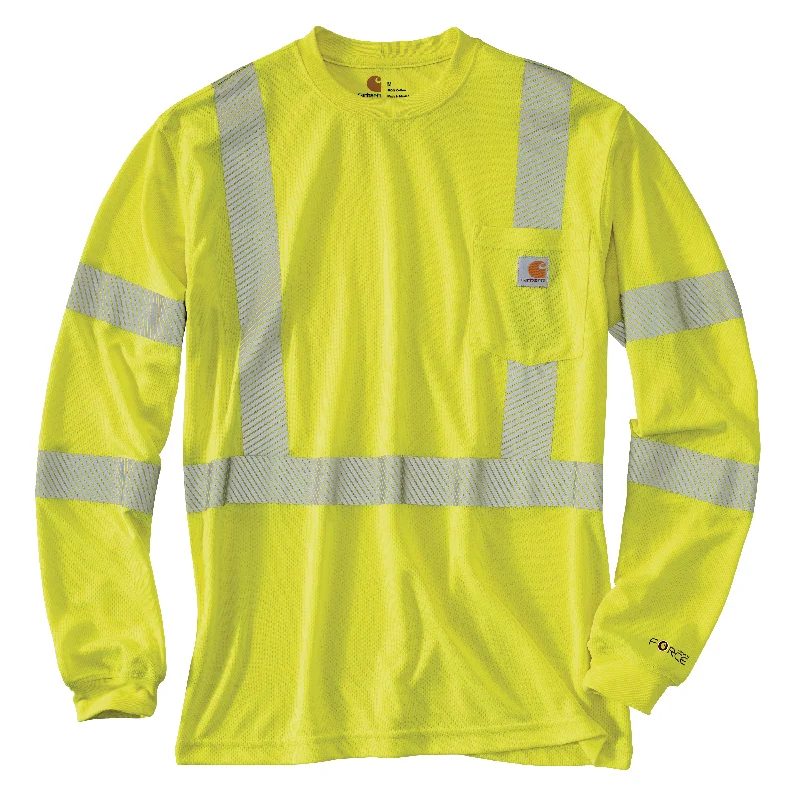 short sleeve comfort fit t-shirt -Carhartt Force Hi-Vis Class 3 Long Sleeve - Tall - Mens