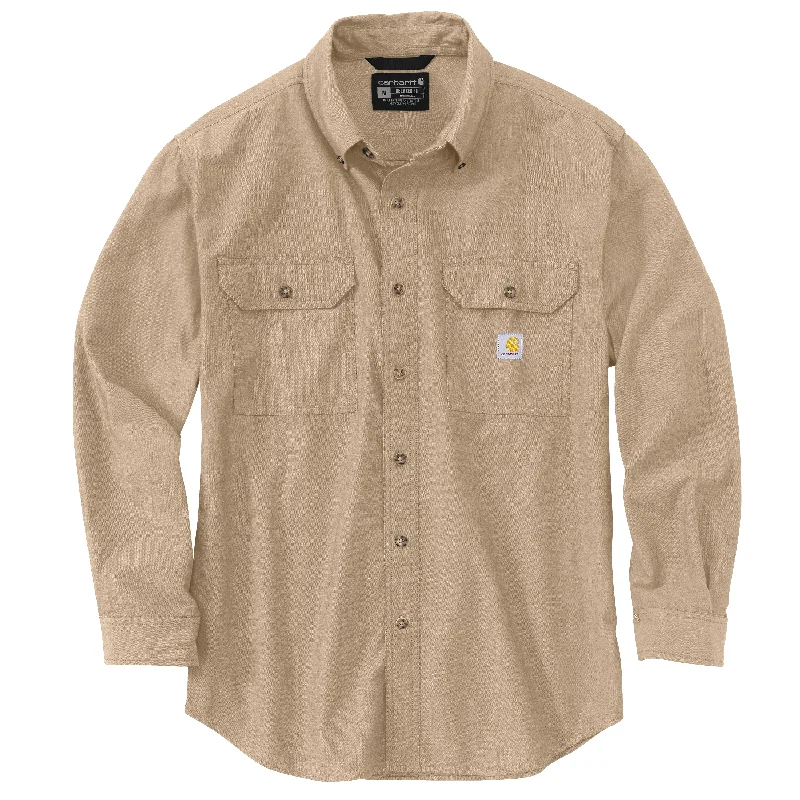 comfortable short sleeve shirt -Carhartt Midweight Chambray Long Sleeve - Mens