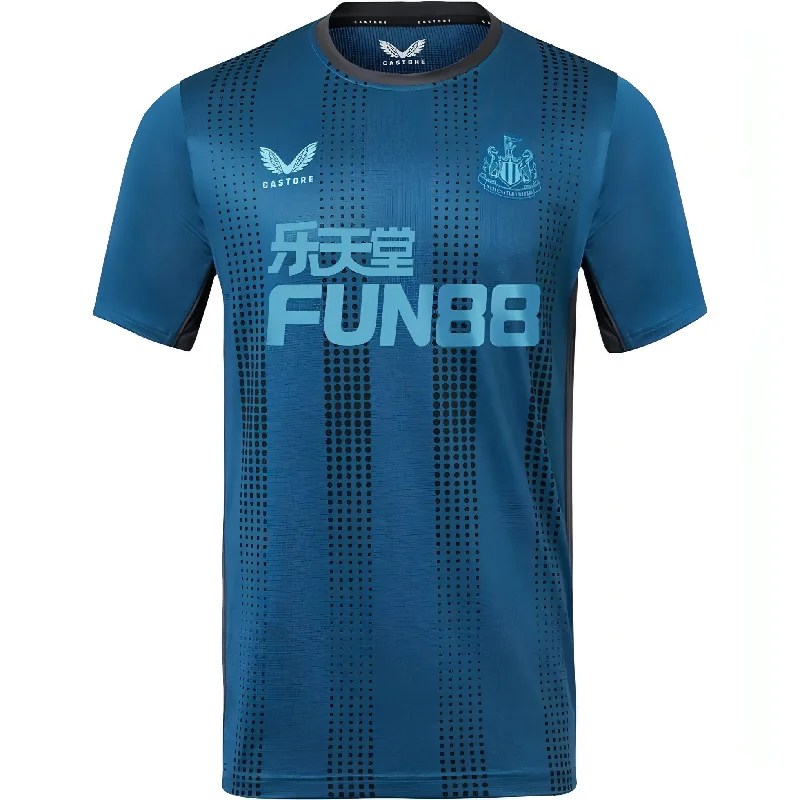 casual short sleeve button-up shirt -Castore Newcastle United 2022/23 Mens Short Sleeve Training Top - Blue